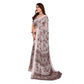 Generic Women's Georgette Printed Saree With Unstitched Blouse 5.5Mtr (Grey) - MYLUXURY LANE ENTERPRISE