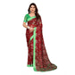 Generic Women's Georgette Printed Saree With Unstitched Blouse 5.5Mtr (Red) - MYLUXURY LANE ENTERPRISE