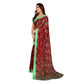 Generic Women's Georgette Printed Saree With Unstitched Blouse 5.5Mtr (Red) - MYLUXURY LANE ENTERPRISE