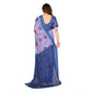 Generic Women's Georgette Printed Saree With Unstitched Blouse 5.5Mtr (Blue) - MYLUXURY LANE ENTERPRISE