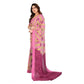 Generic Women's Georgette Printed Saree With Unstitched Blouse 5.5Mtr (Pink) - MYLUXURY LANE ENTERPRISE