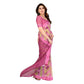 Generic Women's Georgette Printed Saree With Unstitched Blouse 5.5Mtr (Pink) - MYLUXURY LANE ENTERPRISE