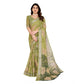 Generic Women's Georgette Printed Saree With Unstitched Blouse 5.5Mtr (Green) - MYLUXURY LANE ENTERPRISE