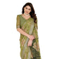 Generic Women's Georgette Printed Saree With Unstitched Blouse 5.5Mtr (Green) - MYLUXURY LANE ENTERPRISE