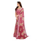 Generic Women's Georgette Printed Saree With Unstitched Blouse 5.5Mtr (Pink) - MYLUXURY LANE ENTERPRISE