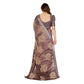 Generic Women's Georgette Printed Saree With Unstitched Blouse 5.5Mtr (Brown) - MYLUXURY LANE ENTERPRISE
