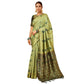 Generic Women's Silk Blend Woven Paithani Saree With Unstitched Blouse 5.5Mtr (Olive) - MYLUXURY LANE ENTERPRISE
