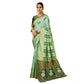 Generic Women's Silk Blend Woven Zari Work Saree With Unstitched Blouse 5.5Mtr (Mint Green) - MYLUXURY LANE ENTERPRISE