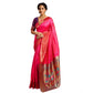 Generic Women's Silk Blend Zari Woven Saree With Unstitched Blouse 5.5Mtr (Pink) - MYLUXURY LANE ENTERPRISE