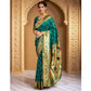 Generic Women's Silk Blend Woven Saree With Unstitched Blouse 5.5Mtr (Green) - MYLUXURY LANE ENTERPRISE