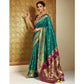 Generic Women's Silk Blend Zari Weaving Saree With Unstitched Blouse 5.5Mtr (Green) - MYLUXURY LANE ENTERPRISE