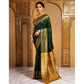 Generic Women's Silk Blend Zari Weaving Saree With Unstitched Blouse 5.5Mtr (Green (5)) - MYLUXURY LANE ENTERPRISE