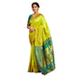 Generic Women's Silk Blend Zari Weaving Saree With Unstitched Blouse 5.5Mtr (Lime-Green) - MYLUXURY LANE ENTERPRISE