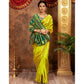Generic Women's Silk Blend Zari Weaving Saree With Unstitched Blouse 5.5Mtr (Lime-Green) - MYLUXURY LANE ENTERPRISE