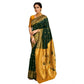 Generic Women's Silk Blend Zari Weaving Saree With Unstitched Blouse 5.5Mtr (Green) - MYLUXURY LANE ENTERPRISE