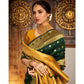 Generic Women's Silk Blend Zari Weaving Saree With Unstitched Blouse 5.5Mtr (Green) - MYLUXURY LANE ENTERPRISE