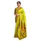 Generic Women's Silk Blend Zari Weaving Saree With Unstitched Blouse 5.5Mtr (Lime-Green) - MYLUXURY LANE ENTERPRISE