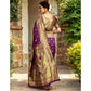 Generic Women's Silk Blend Zari Weaving Saree With Unstitched Blouse 5.5Mtr (Purple) - MYLUXURY LANE ENTERPRISE