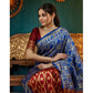 Generic Women's Silk Blend Zari Weaving Saree With Unstitched Blouse 5.5Mtr (Blue) - MYLUXURY LANE ENTERPRISE