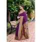 Generic Women's Silk Blend Zari Woven Saree With Unstitched Blouse 5.5Mtr (Purple) - MYLUXURY LANE ENTERPRISE