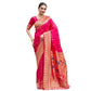 Generic Women's Silk Blend Zari Woven Saree With Unstitched Blouse 5.5Mtr (Red) - MYLUXURY LANE ENTERPRISE