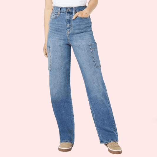 Women's Heritage Utility Loose Fit High Rise Jeans - MYLUXURY LANE ENTERPRISE