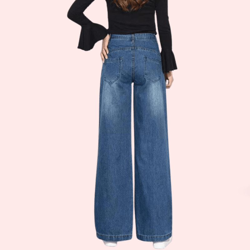 Women's Classic High Waist Wide Leg Jeans - MYLUXURY LANE ENTERPRISE