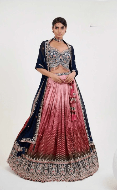 Elegant Jacquard Wedding Net Lehenga for Modern Brides - MYLUXURY LANE ENTERPRISE