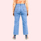 Classic 90s Boyfriend Blue Denim Wide Leg Jeans - MYLUXURY LANE ENTERPRISE