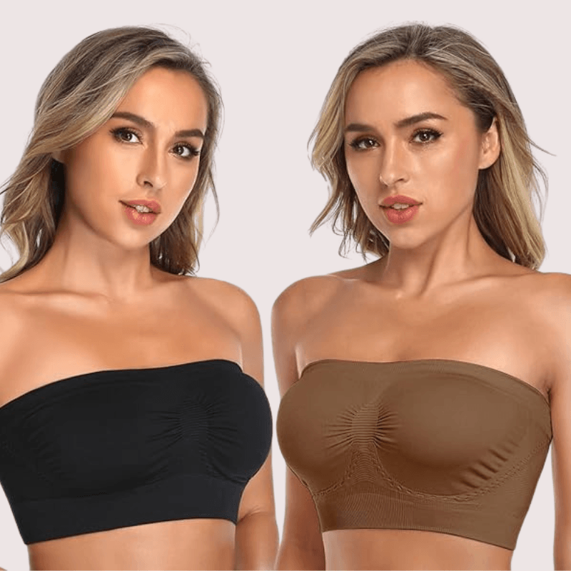 2-Pack of Non-Padded Strapless Tube Bras - MYLUXURY LANE ENTERPRISE