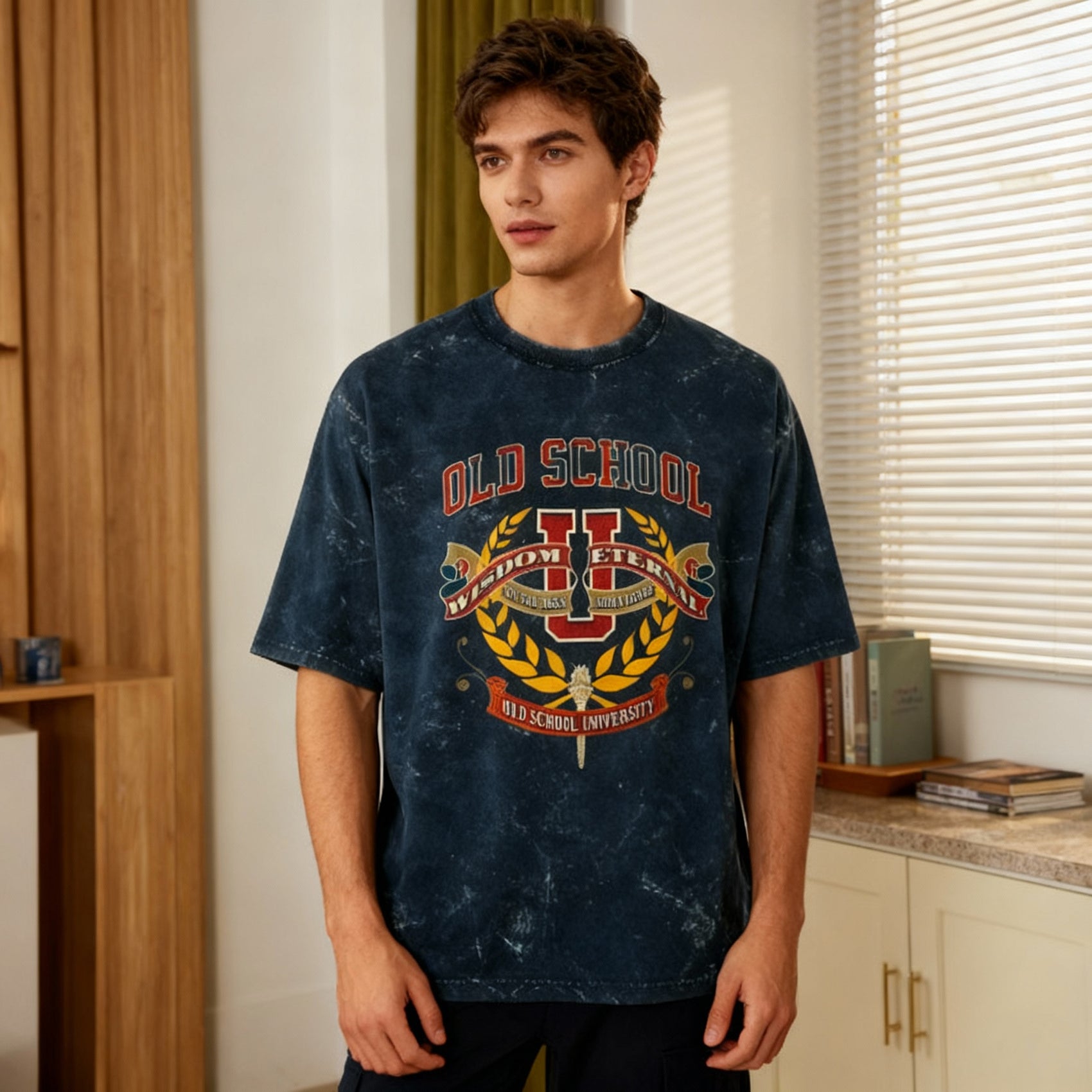 Unisex Acid Washed Oversized Tee.