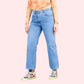 Classic 90s Boyfriend Blue Denim Wide Leg Jeans - MYLUXURY LANE ENTERPRISE