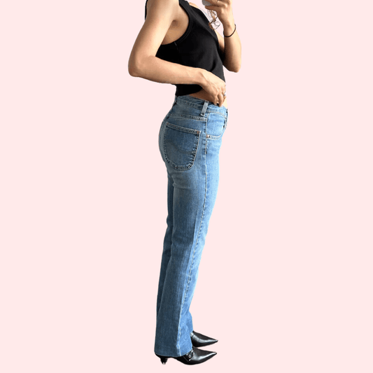 Women's Light Blue High Waist Denim Jeans - MYLUXURY LANE ENTERPRISE
