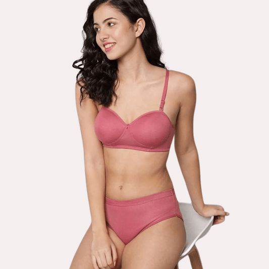 Casual Chic Cotton Bra Panty Set - MYLUXURY LANE ENTERPRISE