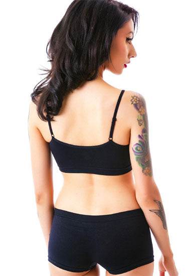Sporty Spaghetti Strap Sports Bra Matching Boyshort - MYLUXURY LANE ENTERPRISE