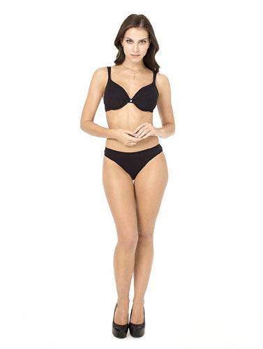 Stylish Seamless Black Push Up Bra Bikini Bottom - MYLUXURY LANE ENTERPRISE