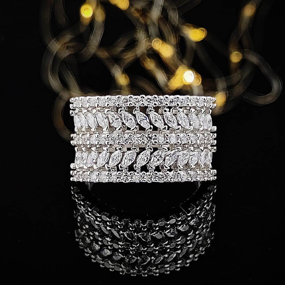 European And American Style Simple Bracelet Ring Female Micro Inlaid Zircon - MYLUXURY LANE ENTERPRISE