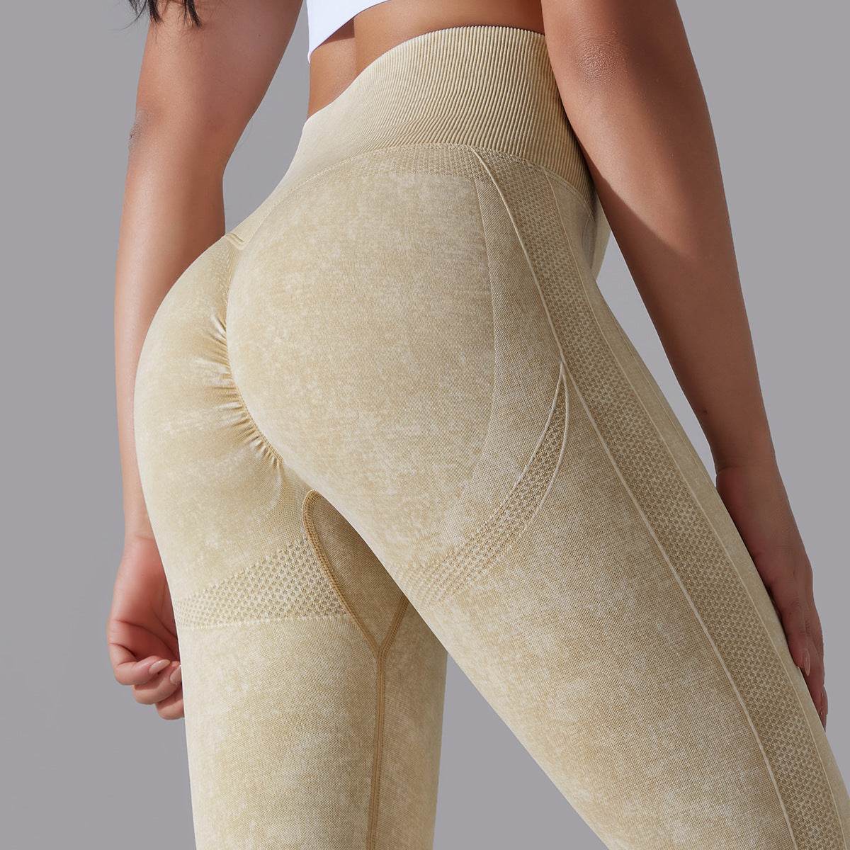 Knitted Seamless Yoga Pants Running Sports Fitness High Waist Butt Lifting Leggings Womens Clothing - MYLUXURY LANE ENTERPRISE