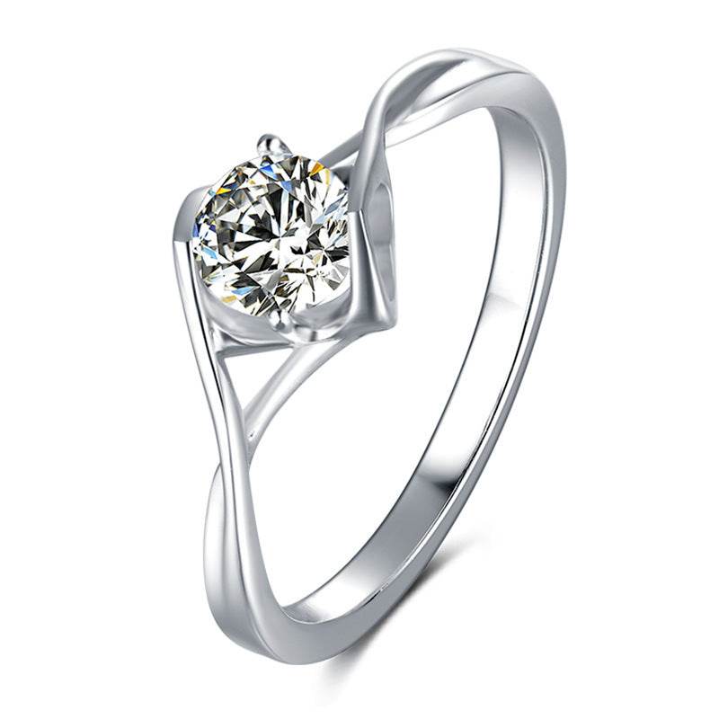 Fashionable Simple 0.5 Carat Moissanite Ring - MYLUXURY LANE ENTERPRISE