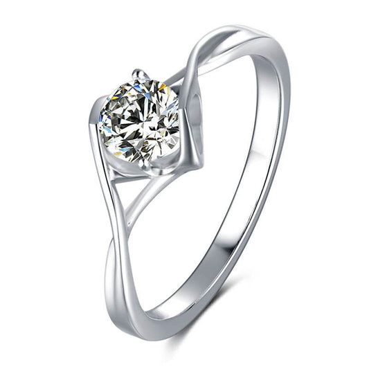 Fashionable Simple 0.5 Carat Moissanite Ring - MYLUXURY LANE ENTERPRISE