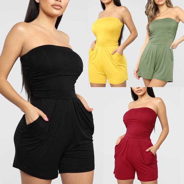 Sexy Wrapped Chest And Comfortable Home Jumpsuit - MYLUXURY LANE ENTERPRISE