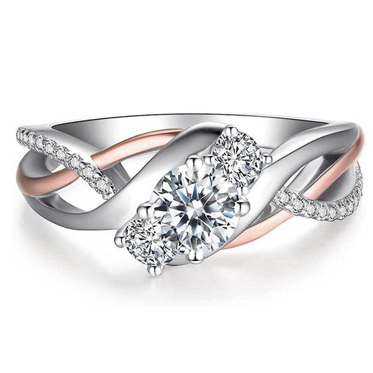 Zircon Shiny Ring For Women Fashion Geometry Pattern - MYLUXURY LANE ENTERPRISE