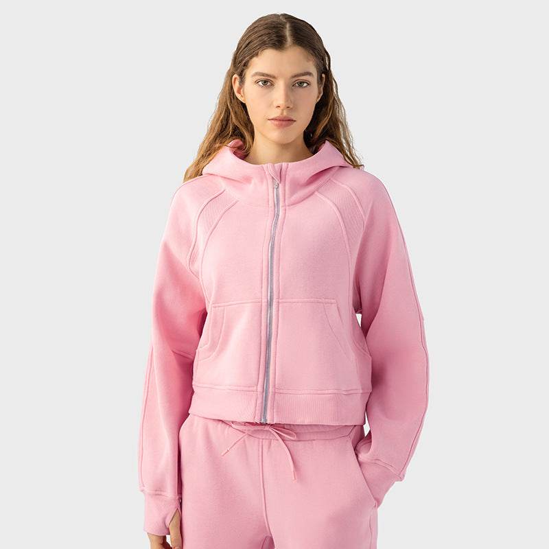 Women's Versatile Casual Zipper Velvet Sport Coat - MYLUXURY LANE ENTERPRISE