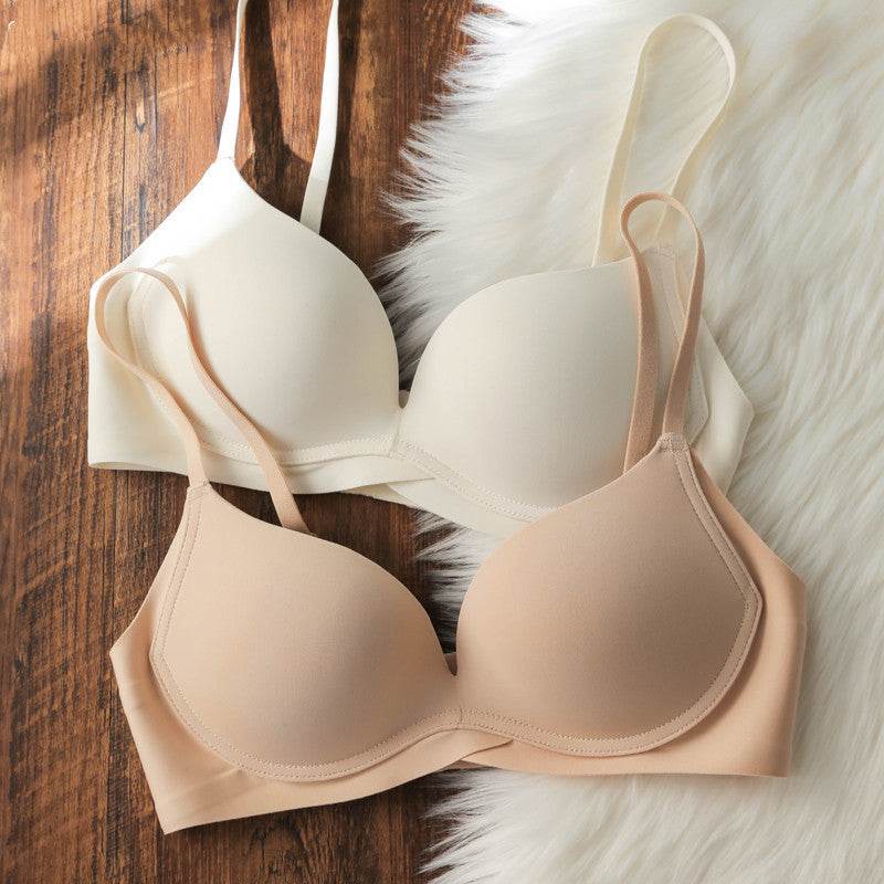 Ladies Gathering No Steel Ring Simple Breathable Underwear Bra - MYLUXURY LANE ENTERPRISE