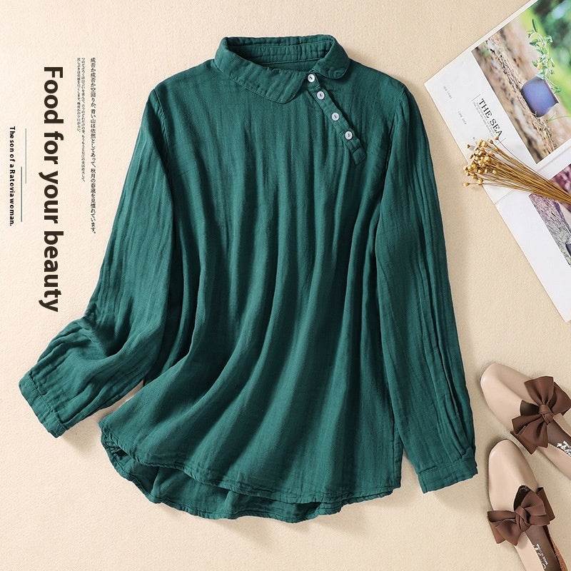 Women's Artistic Versatile Comfortable Casual Long-sleeved Loose Composite Top - MYLUXURY LANE ENTERPRISE
