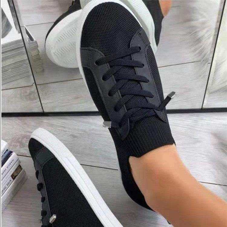 Flat Lace-Up Fly Woven Mesh Breathable Shoes - MYLUXURY LANE ENTERPRISE