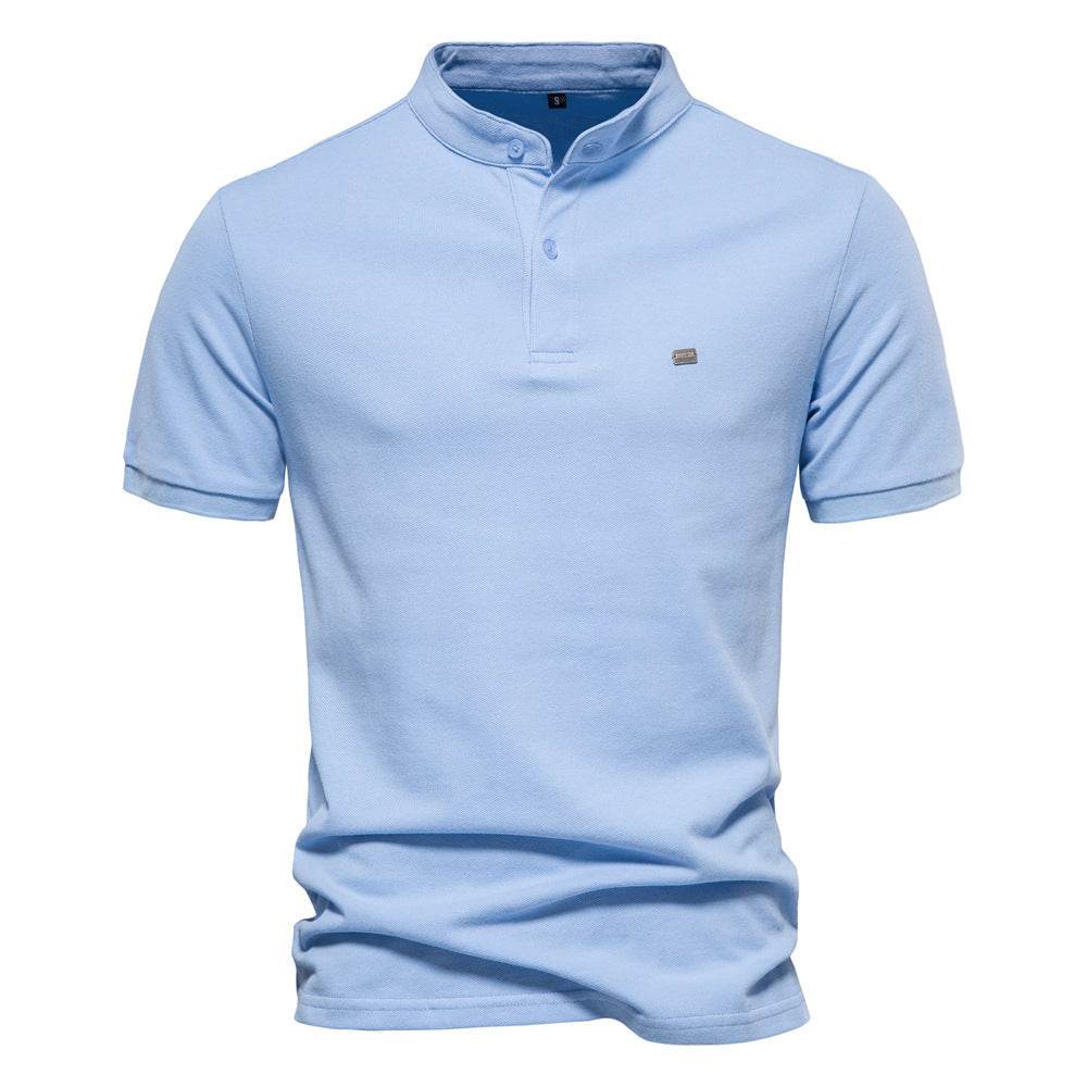 Men's Fashion Pure Cotton Stand Collar Sports Top - MYLUXURY LANE ENTERPRISE