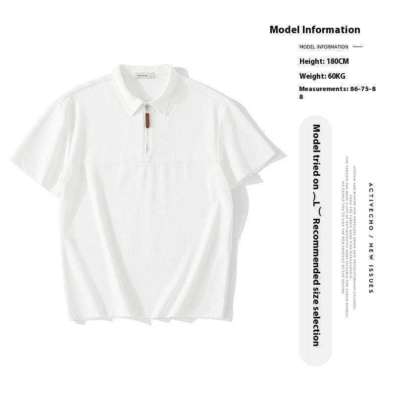 Mesh Waffle Lapel Polo Shirt T-shirt - MYLUXURY LANE ENTERPRISE