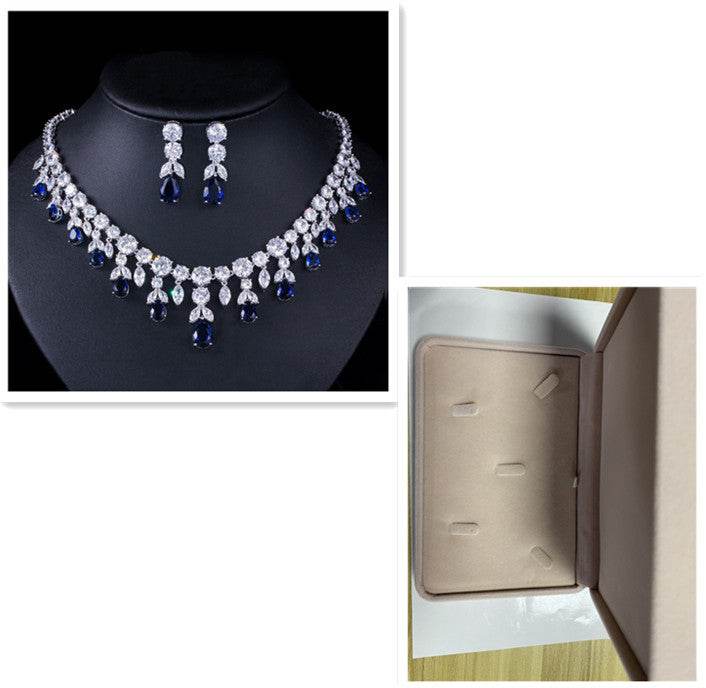 Luxury Water Drop Big Suit Super Flash AAA Zircon Bridal Party Dress High-end Accessories - MYLUXURY LANE ENTERPRISE