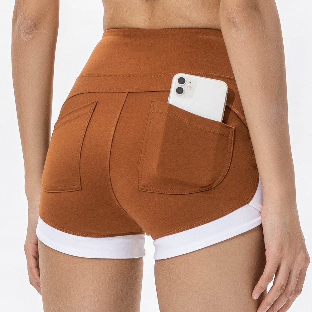 Sports And Fitness High Waisted Hip Lifting Quick Drying Shorts - MYLUXURY LANE ENTERPRISE